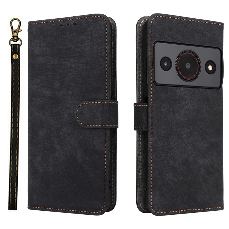 For ZTE Blade A75 Pro 5G / Telstra T-Elite 5G Case Wallet RFID Blocking PU Leather Phone Cover Stand with Strap - Black