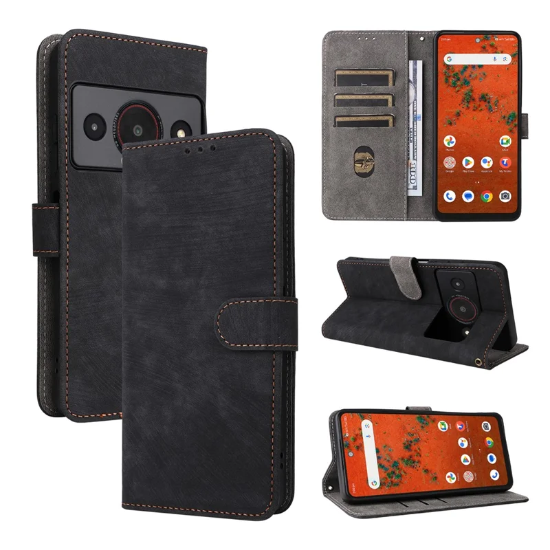 For ZTE Blade A75 Pro 5G / Telstra T-Elite 5G Case Wallet RFID Blocking PU Leather Phone Cover Stand with Strap - Black