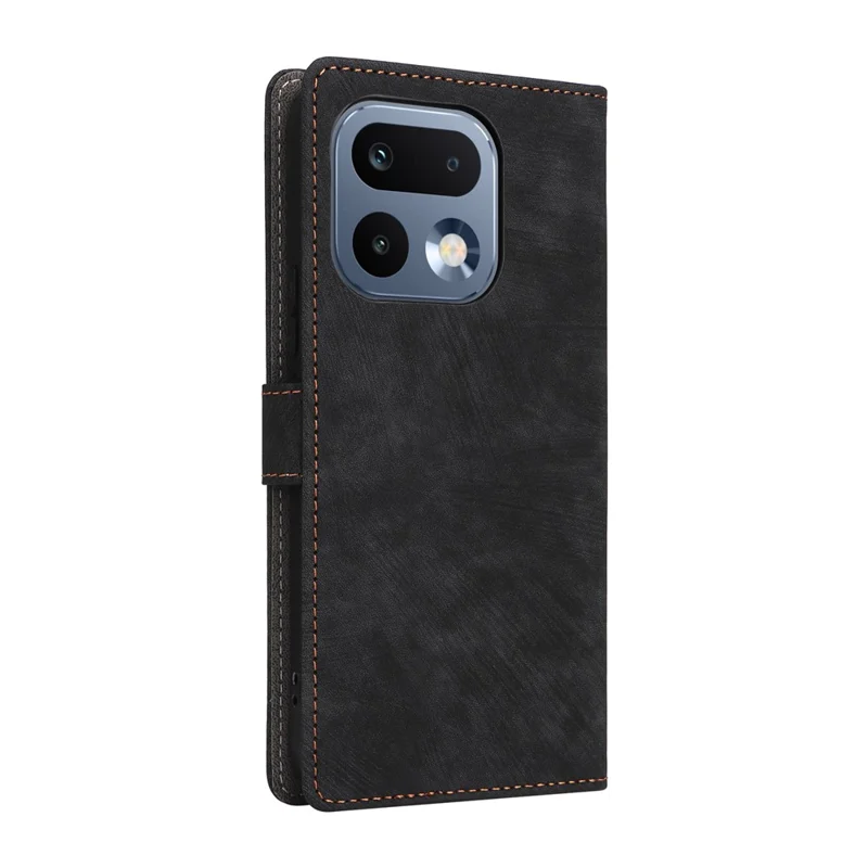 Capa Carteira para Realme 16 Pro+ 5G, Capa de Couro PU com Função RFID, Suporte e Alça - Preto