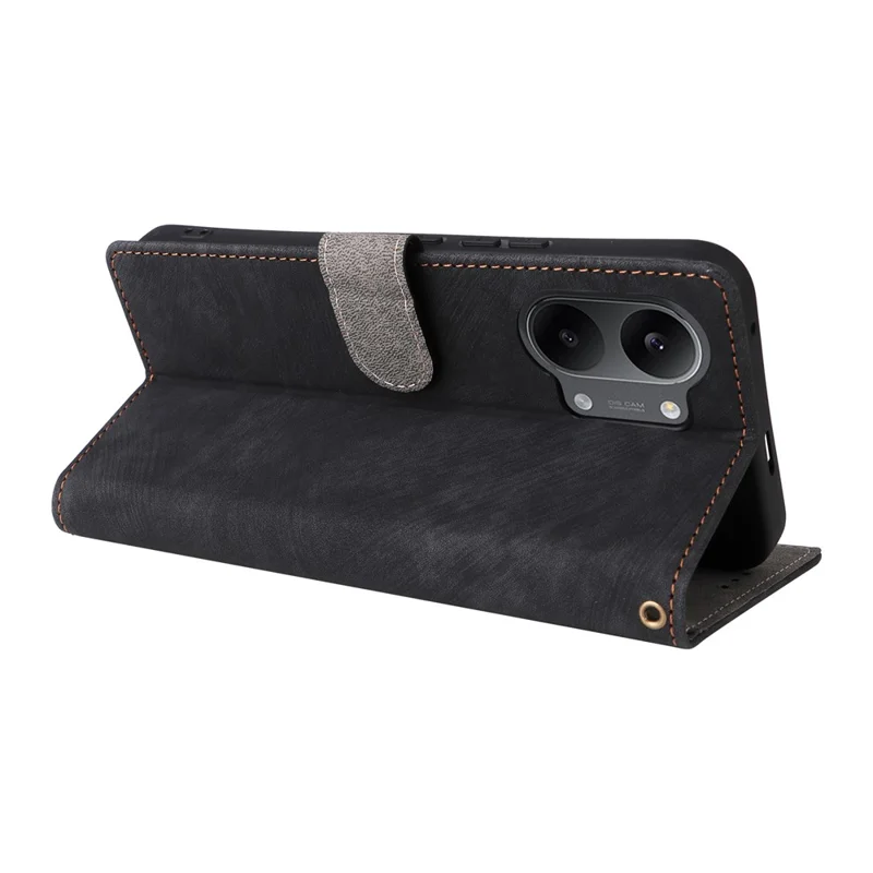 Phone Case For Xiaomi Poco X8 Pro Max 5G  /  Redmi Turbo 5 Max 5G Wallet RFID Blocking PU Leather Phone Cover Stand with Strap - Black