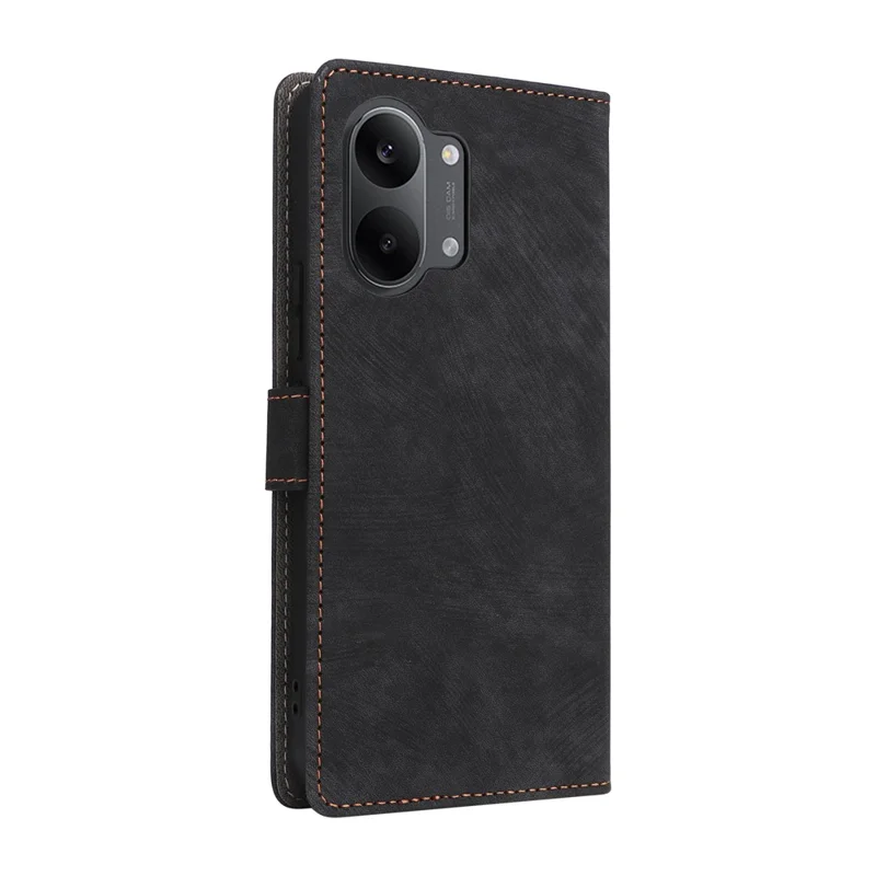 Phone Case For Xiaomi Poco X8 Pro Max 5G  /  Redmi Turbo 5 Max 5G Wallet RFID Blocking PU Leather Phone Cover Stand with Strap - Black