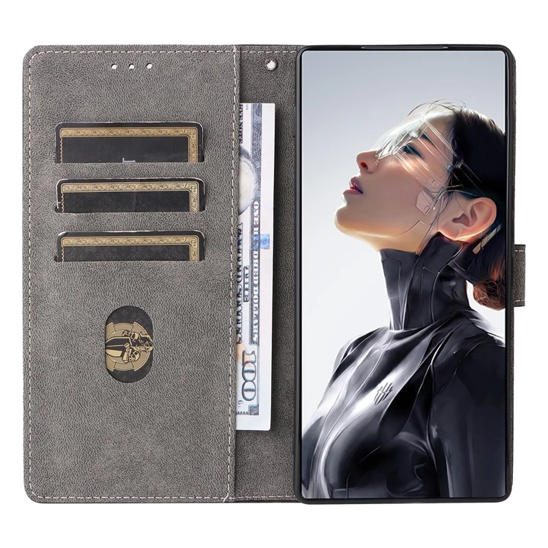 Cover per ZTE nubia RedMagic 11 Air 5G Portafoglio con Blocco RFID in Pelle PU con Supporto e Cinturino - Nero