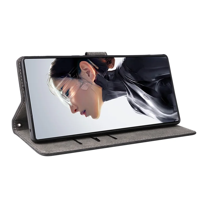 Cover per ZTE nubia RedMagic 11 Air 5G Portafoglio con Blocco RFID in Pelle PU con Supporto e Cinturino - Nero