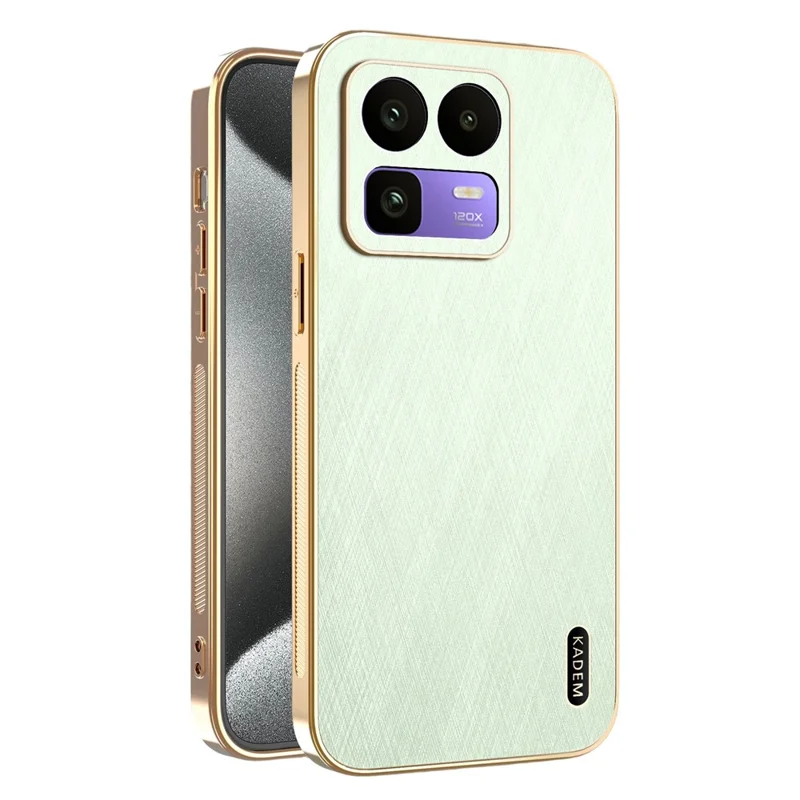 KADEM For Realme Neo8 5G Case Electroplating Silk Texture PU + TPU Phone Back Cover - Green