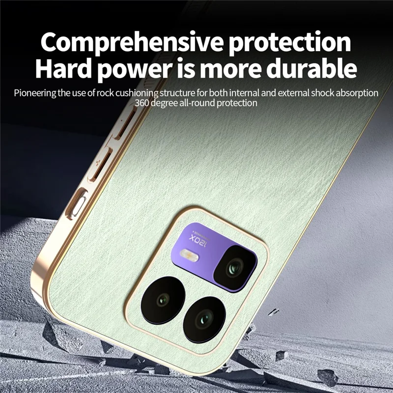 KADEM For Realme Neo8 5G Case Electroplating Silk Texture PU + TPU Phone Back Cover - Green