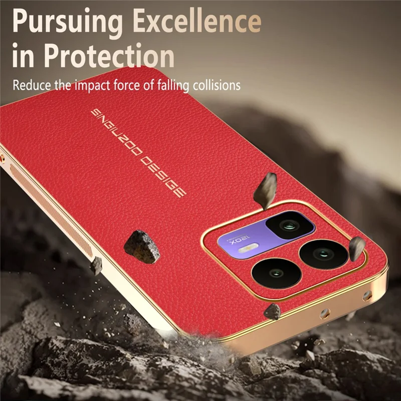 For Realme Neo8 5G Case Anti Scratch Litchi Texture PU Leather TPU Phone Back Cover - Red