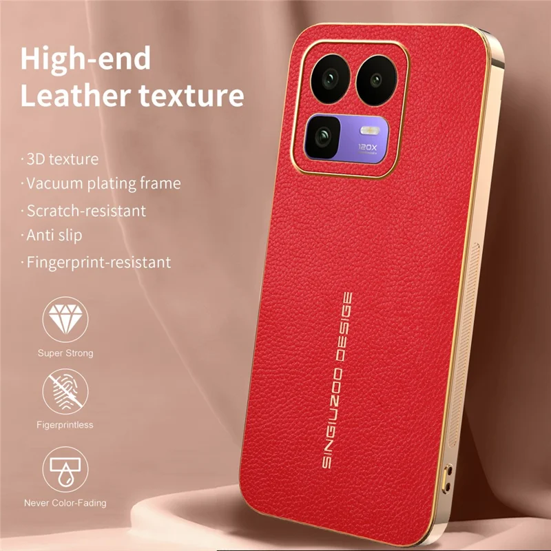 For Realme Neo8 5G Case Anti Scratch Litchi Texture PU Leather TPU Phone Back Cover - Red