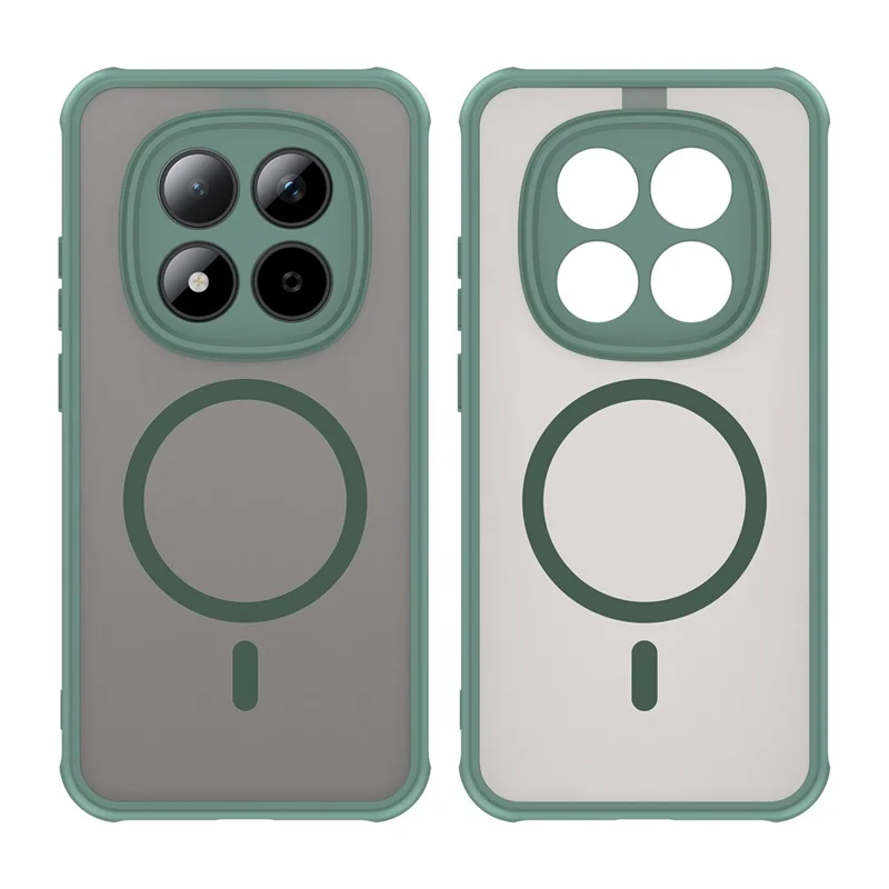 For Xiaomi Redmi Note 15 Pro 5G (Global) Magnetic Case Anti Drop PC + TPU Phone Cover - Green