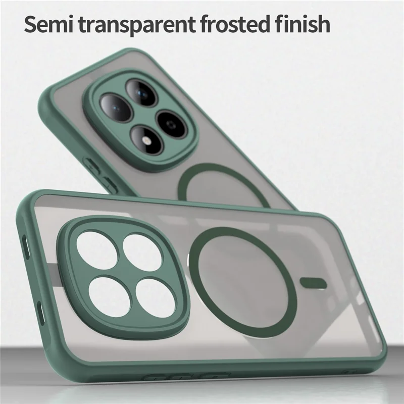 For Xiaomi Redmi Note 15 Pro 5G (Global) Magnetic Case Anti Drop PC + TPU Phone Cover - Green