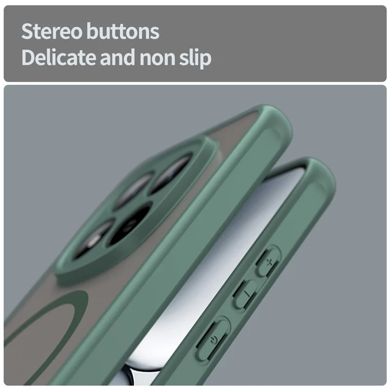 For Xiaomi Redmi Note 15 Pro 5G (Global) Magnetic Case Anti Drop PC + TPU Phone Cover - Green