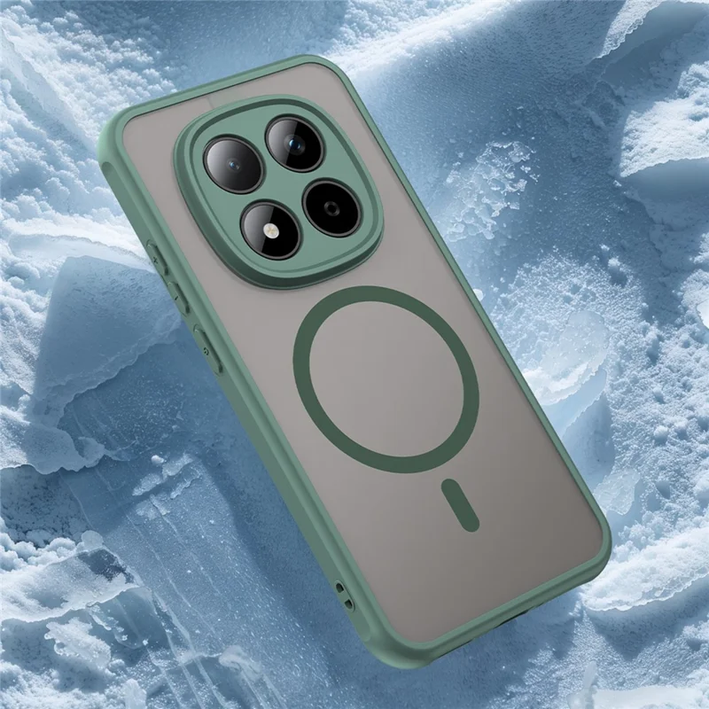 For Xiaomi Redmi Note 15 Pro 5G (Global) Magnetic Case Anti Drop PC + TPU Phone Cover - Green