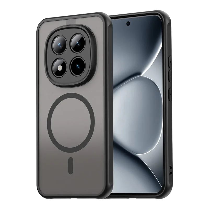 Cover magnetico per Xiaomi Redmi Note 15 Pro+ 5G (Global) / Poco M8 Pro 5G, custodia anti-caduta in PC + TPU - Nero