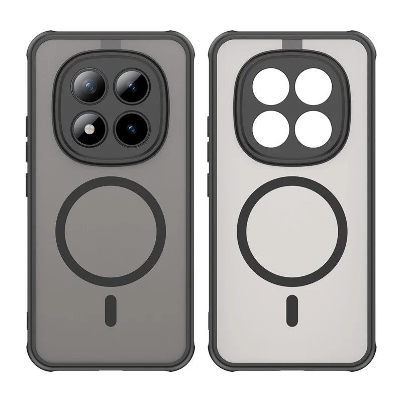 Cover magnetico per Xiaomi Redmi Note 15 Pro+ 5G (Global) / Poco M8 Pro 5G, custodia anti-caduta in PC + TPU - Nero