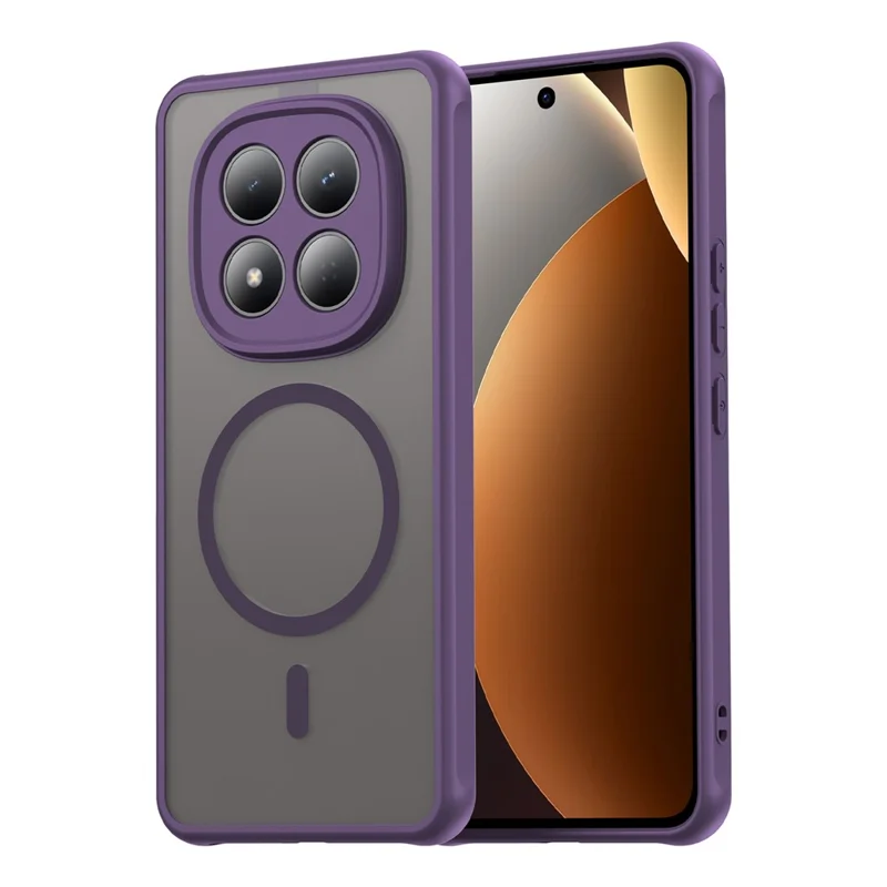 For Xiaomi Redmi Note 15 Pro 4G (Global) Magnetic Case Anti Drop PC + TPU Phone Cover - Purple