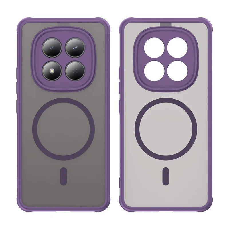 For Xiaomi Redmi Note 15 Pro 4G (Global) Magnetic Case Anti Drop PC + TPU Phone Cover - Purple