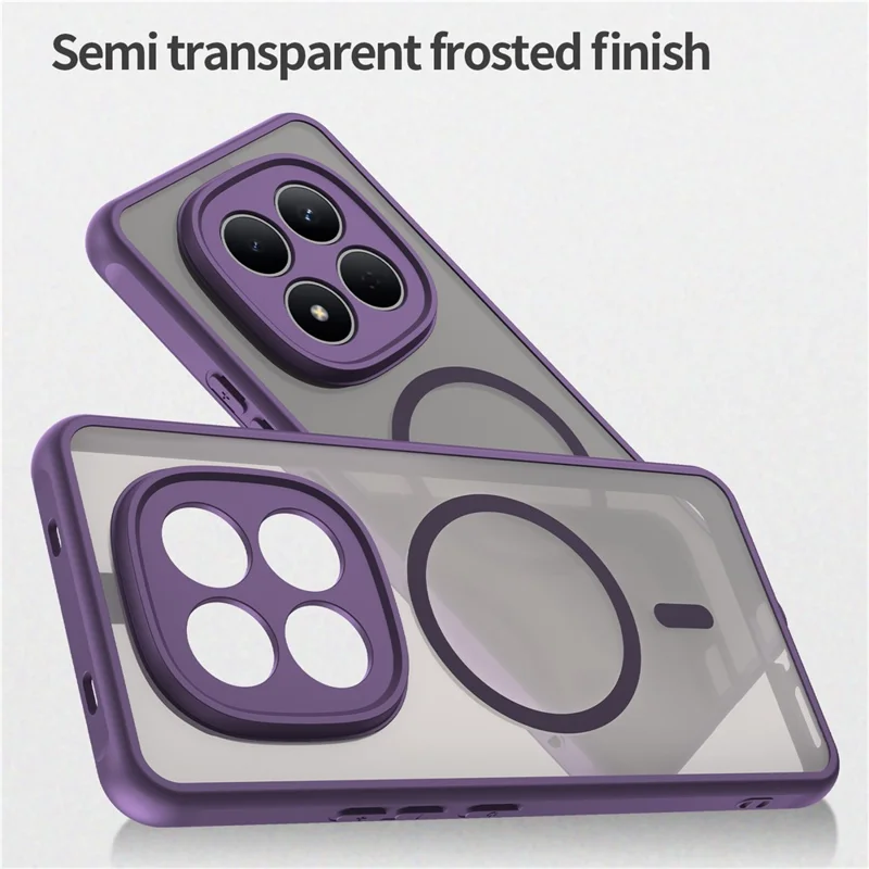 For Xiaomi Redmi Note 15 Pro 4G (Global) Magnetic Case Anti Drop PC + TPU Phone Cover - Purple