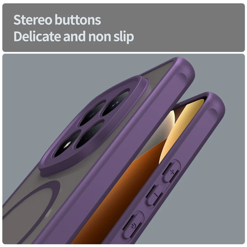 For Xiaomi Redmi Note 15 Pro 4G (Global) Magnetic Case Anti Drop PC + TPU Phone Cover - Purple