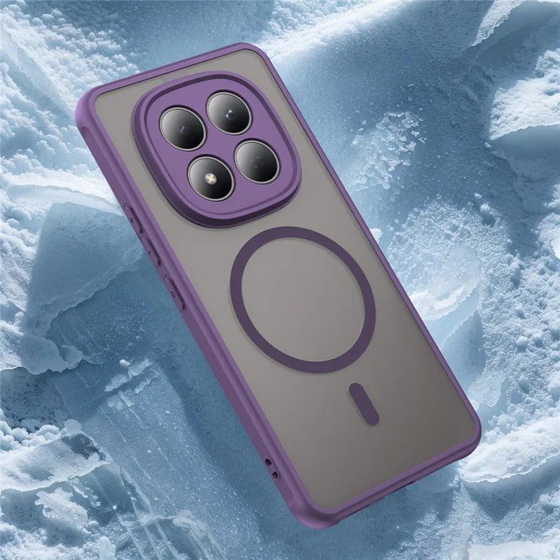 For Xiaomi Redmi Note 15 Pro 4G (Global) Magnetic Case Anti Drop PC + TPU Phone Cover - Purple