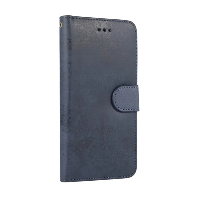 For iPhone 6 Plus  /  6s Plus Wallet Case Retro Matte Magnetic Detachable PU Leather TPU Phone Cover - Dark Blue