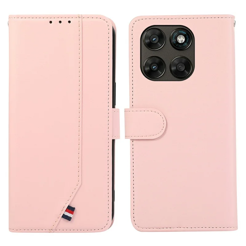 Funda para teléfono con tapa de cuero con bloqueo RFID para Motorola Moto G77 5G / G67 5G - Rosa