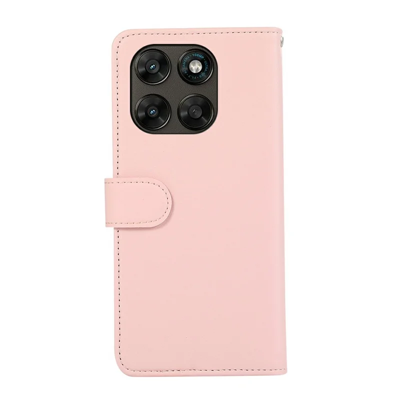 Funda para teléfono con tapa de cuero con bloqueo RFID para Motorola Moto G77 5G / G67 5G - Rosa