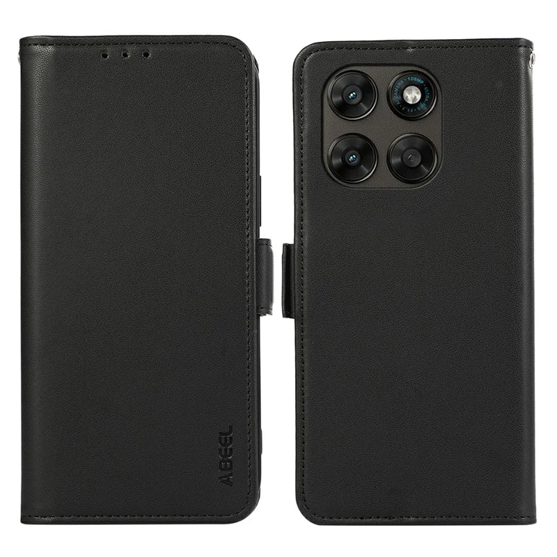 ABEEL For Motorola Moto G77 5G  /  G67 5G Case Leather Phone Cover with RFID Blocking Wallet - Black