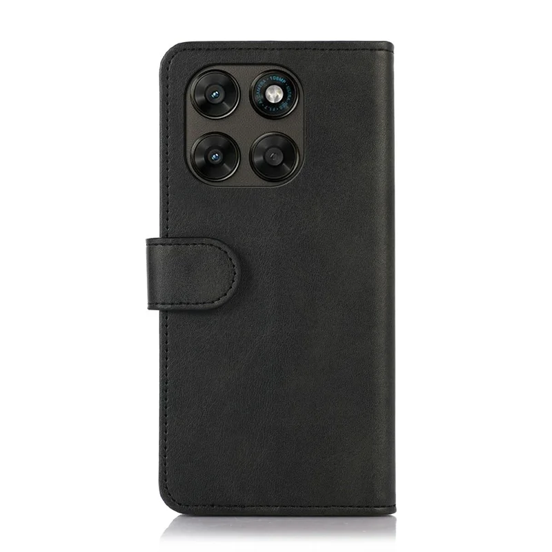 Cover per Motorola Moto G77 5G / G67 5G con Portafoglio in Pelle con Texture da Pelle di Mucca e Supporto - Nero
