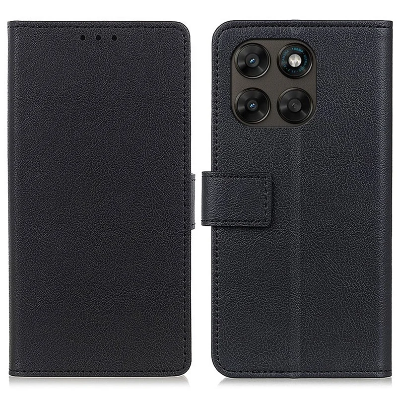 Capa de Telemóvel Carteira com Suporte em Pele Sintética para Motorola Moto G77 5G / G67 5G - Preto