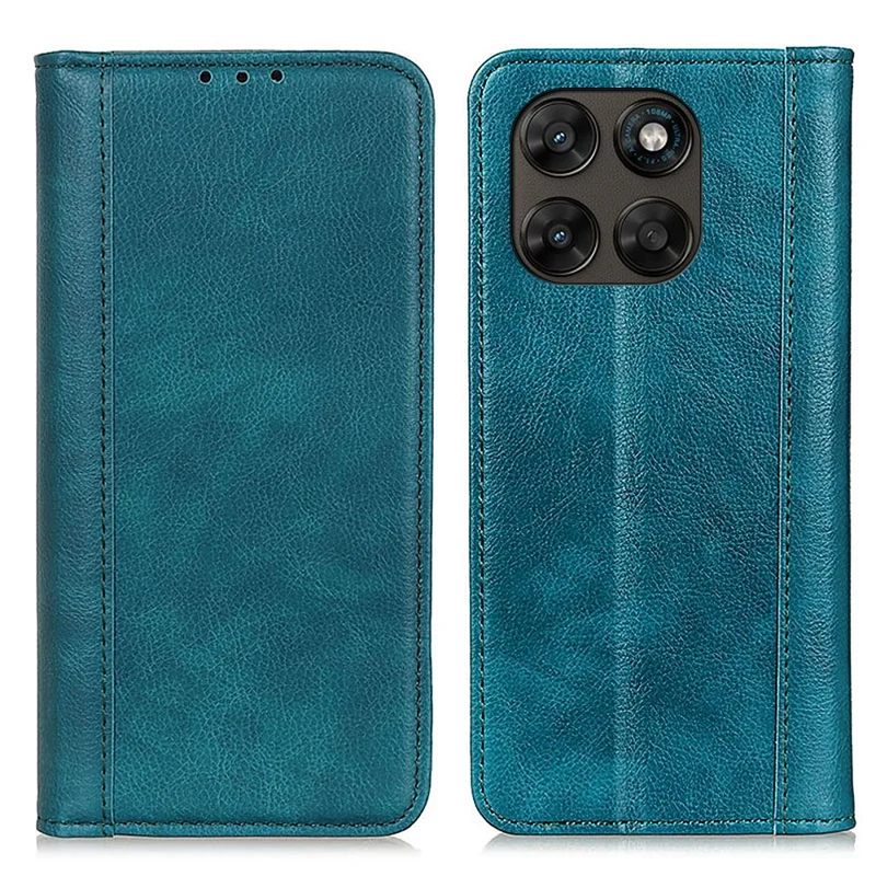 Capa Carteira com Suporte em Pele Sintética e TPU para Motorola Moto G77 5G / G67 5G, Textura de Lichia - Verde