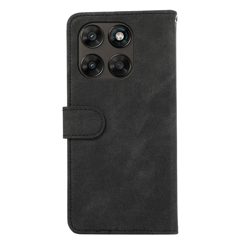 ABEEL Fodral för Motorola Moto G77 5G / G67 5G, läderluggfärgat fällkapps skydd med RFID-blockering - Svart