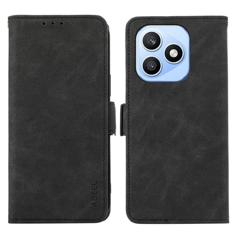 ABEEL voor Honor X8d 4G hoes PU-leer Folio standaardweergave RFID-blokkering telefoonhoes - Zwart