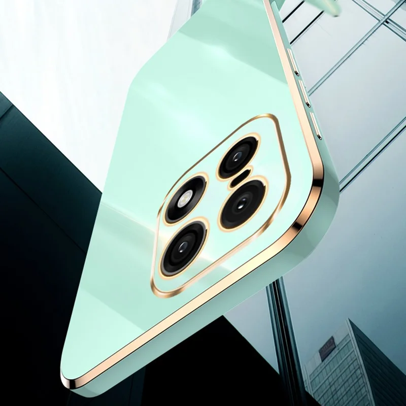 XINLI Coque de téléphone pour OnePlus 15 5G, coque de protection TPU avec placage électrolytique, résistante à la transpiration - Cyan