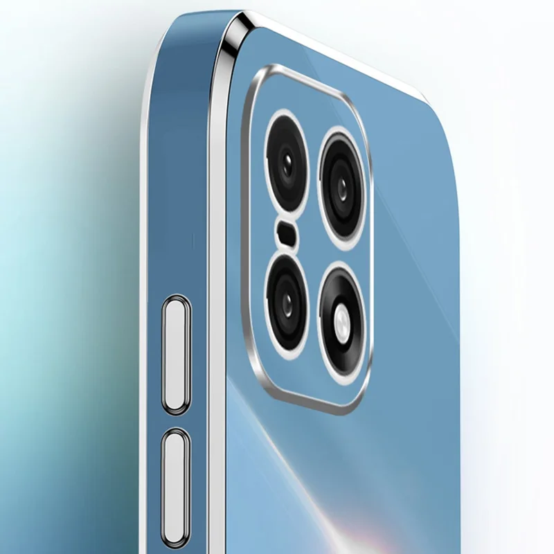 XINLI For OnePlus 15 5G Phone Case Ring Kickstand Electroplating TPU Sweatproof Protection Phone Cover - Cyan