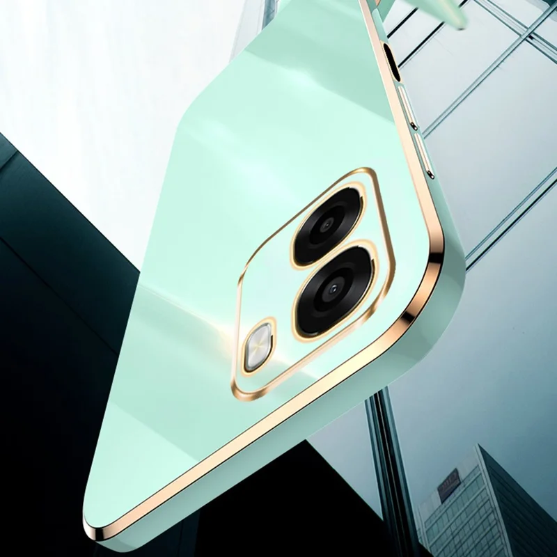 Capa de Telemóvel XINLI para Oppo A6x 5G / 4G, Capa de Proteção TPU com Revestimento Eletrolítico, à Prova de Suor - Ciano