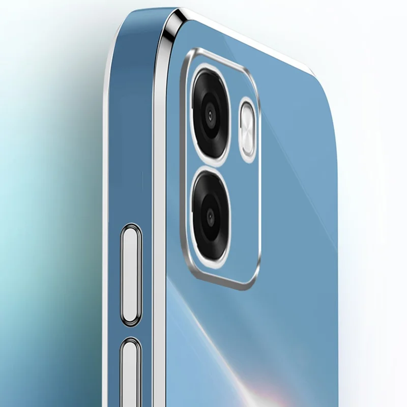 Capa de Telemóvel XINLI para Oppo A6x 5G / 4G, Capa de Proteção TPU com Revestimento Eletrolítico, à Prova de Suor - Ciano