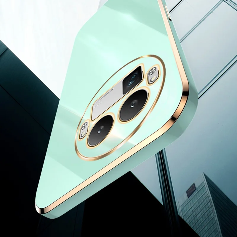 XINLI For Realme GT 8 Pro 5G Phone Case Electroplating TPU Sweatproof Protection Phone Cover - Cyan