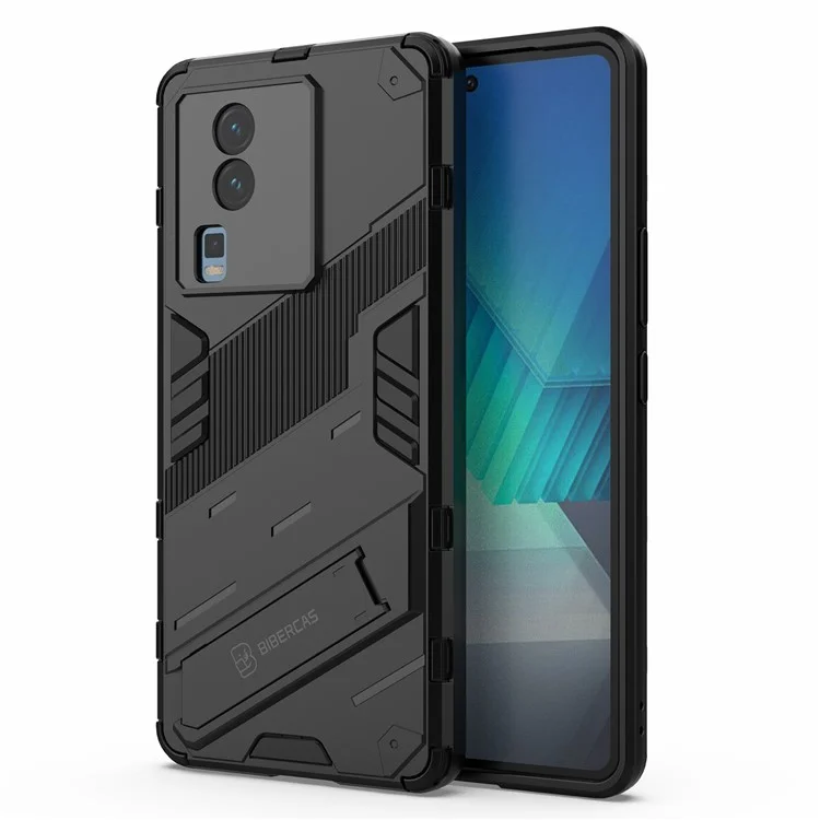Case de TPU Suave de PC Duro Para Vivo Iqoo Neo7 5G Case de Protección Cubierta de Teléfono Celular - Negro