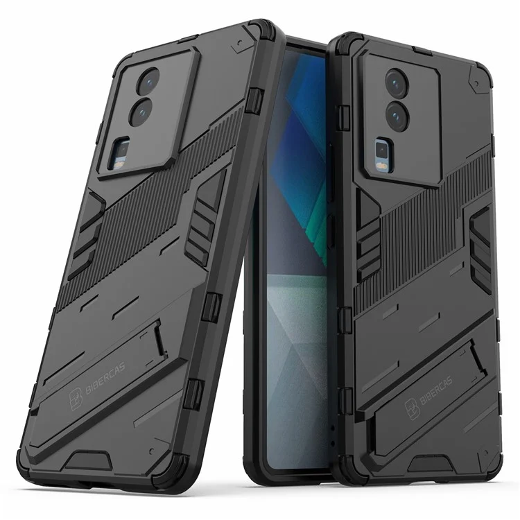 Case de TPU Suave de PC Duro Para Vivo Iqoo Neo7 5G Case de Protección Cubierta de Teléfono Celular - Negro