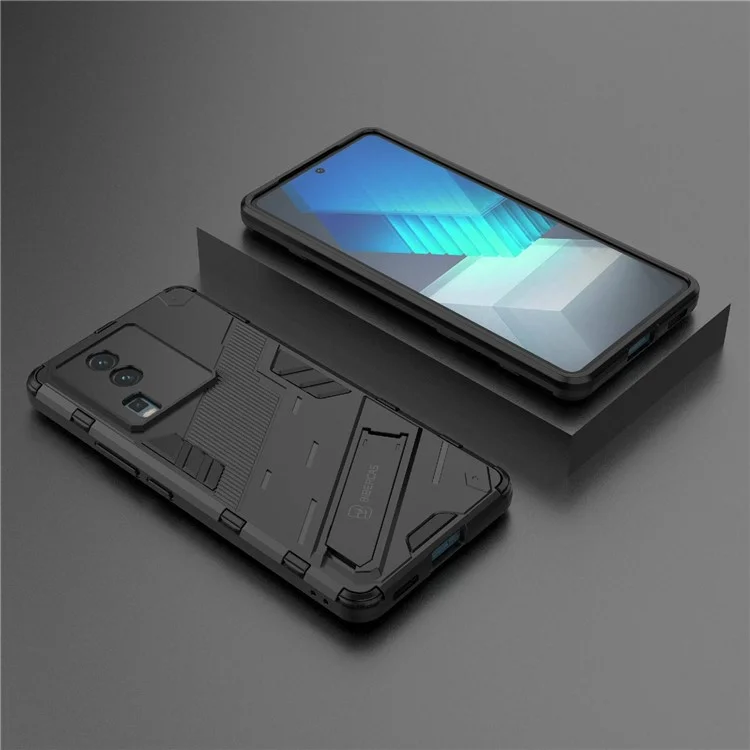 Case de TPU Suave de PC Duro Para Vivo Iqoo Neo7 5G Case de Protección Cubierta de Teléfono Celular - Negro