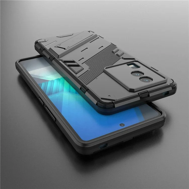 Case de TPU Suave de PC Duro Para Vivo Iqoo Neo7 5G Case de Protección Cubierta de Teléfono Celular - Negro