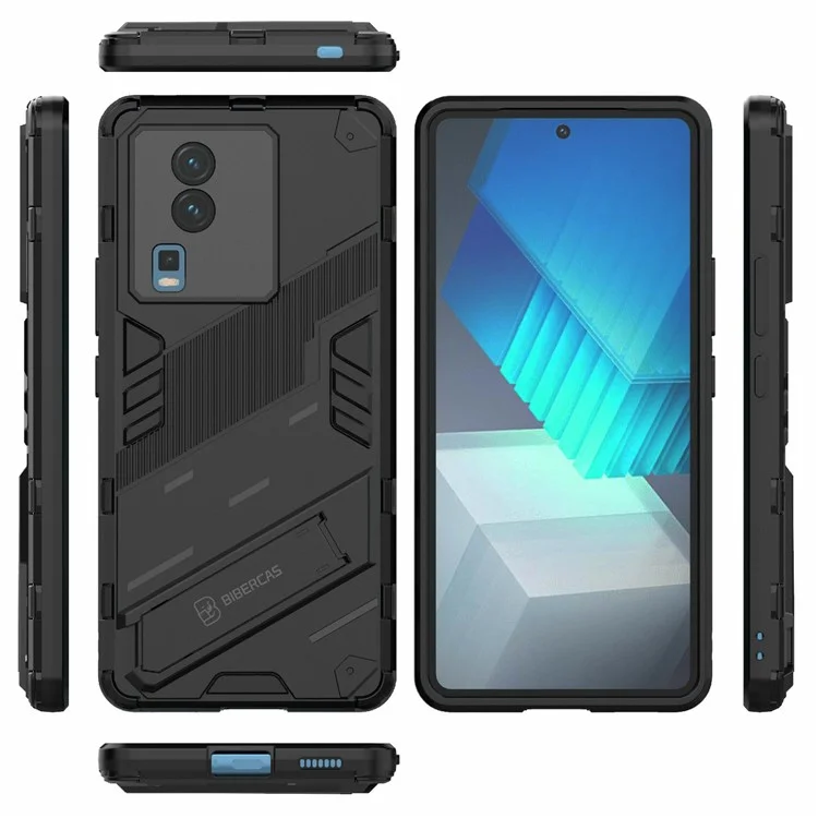 Case de TPU Suave de PC Duro Para Vivo Iqoo Neo7 5G Case de Protección Cubierta de Teléfono Celular - Negro