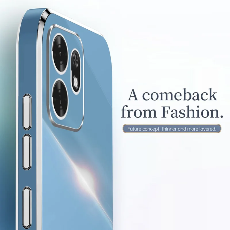 XINLI For Honor Play 60A 5G Phone Case Electroplating TPU Sweatproof Protection Phone Cover - Cyan