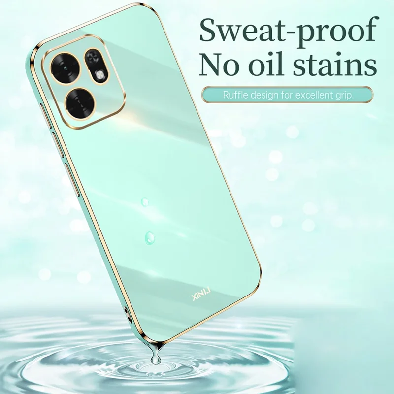 XINLI For Honor Play 60A 5G Phone Case Electroplating TPU Sweatproof Protection Phone Cover - Cyan