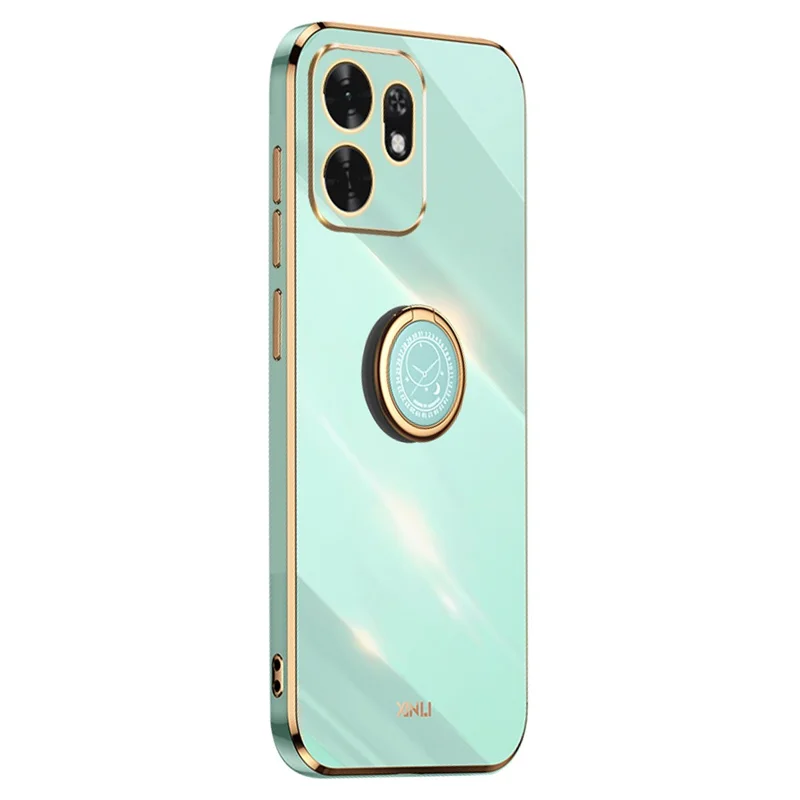 XINLI For Honor Play 60A 5G Phone Case Ring Kickstand Electroplating TPU Sweatproof Protection Phone Cover - Cyan