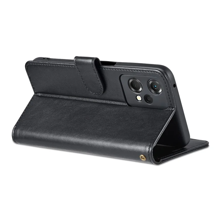 AZNS Pour OnePlus Nord CE 2 Lite 5G / Realme 9 Pro 5G Texturant PU le Cuir de Téléphone, Portefeuille Anti-bas du Portefeuille Magne de Fermoir - le Noir