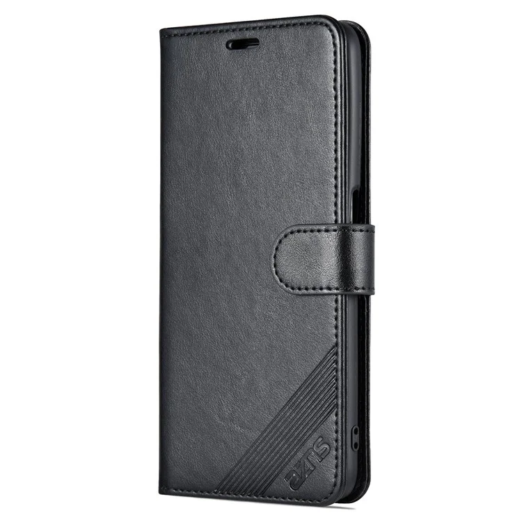 AZNS Pour OnePlus Nord CE 2 Lite 5G / Realme 9 Pro 5G Texturant PU le Cuir de Téléphone, Portefeuille Anti-bas du Portefeuille Magne de Fermoir - le Noir