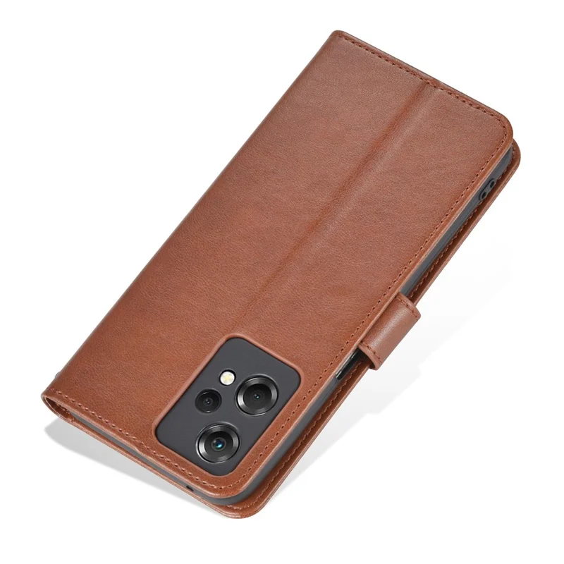 AZNS For OnePlus Nord CE 2 Lite 5G / Realme 9 Pro 5G / 9 5G Textured PU Leather Phone Case, Anti-fall Stand Wallet Magnetic Clasp Cover - Brown