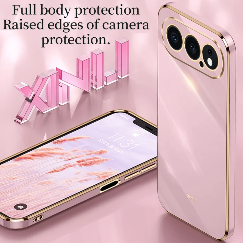 XINLI For Honor 500 5G Phone Case Electroplating TPU Sweatproof Protection Phone Cover - Cyan