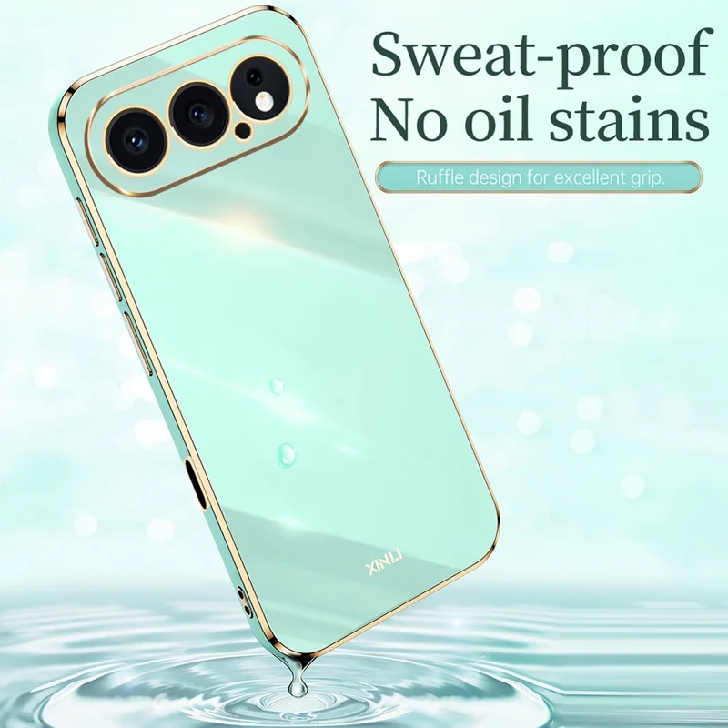 XINLI For Honor 500 5G Phone Case Electroplating TPU Sweatproof Protection Phone Cover - Cyan