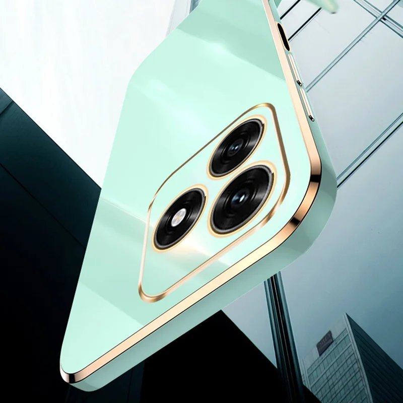 XINLI voor Honor X5c Plus 4G telefoonhoesje Electrolytisch gegalvaniseerd TPU Zweetbestendige beschermhoes - Cyaan